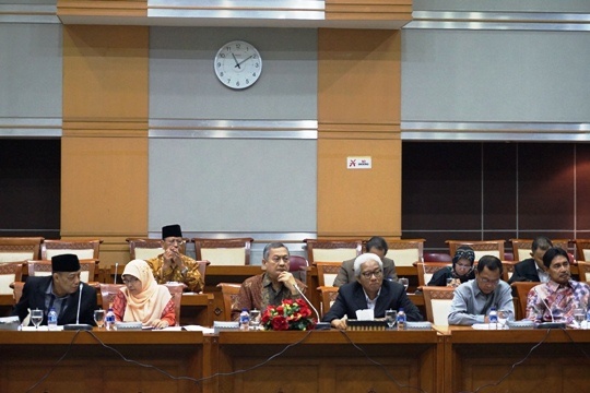 Rapat Dengar Pendapat Komisi VIII DPR dengan BWI pada 28 Oktober 2015