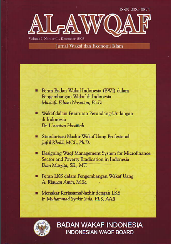 01 - Jurnal Al-Awqaf Volume 01 No. 01 Desember 2008