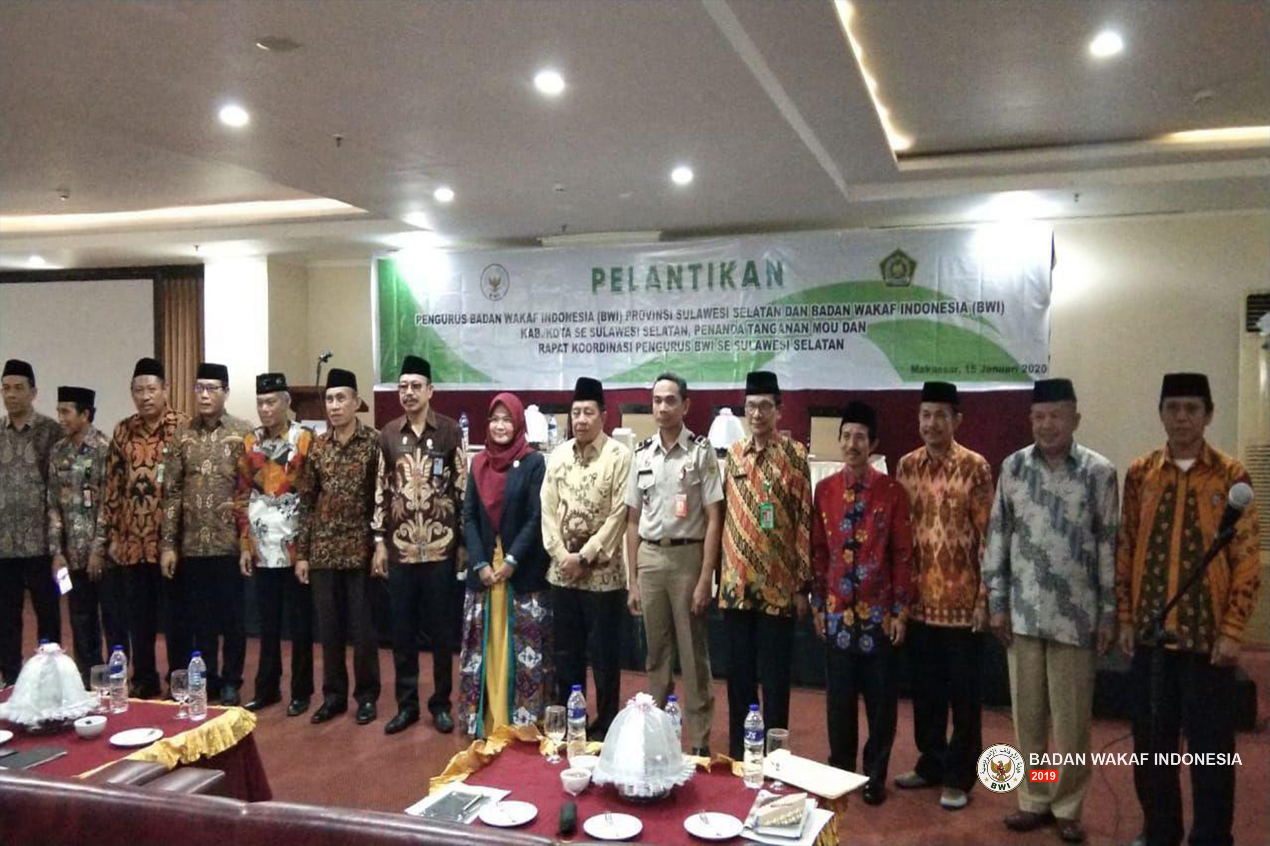 Wakil Ketua BWI Lantik Pengurus Perwakilan Provinsi Sulawesi Selatan Periode 2020-2023