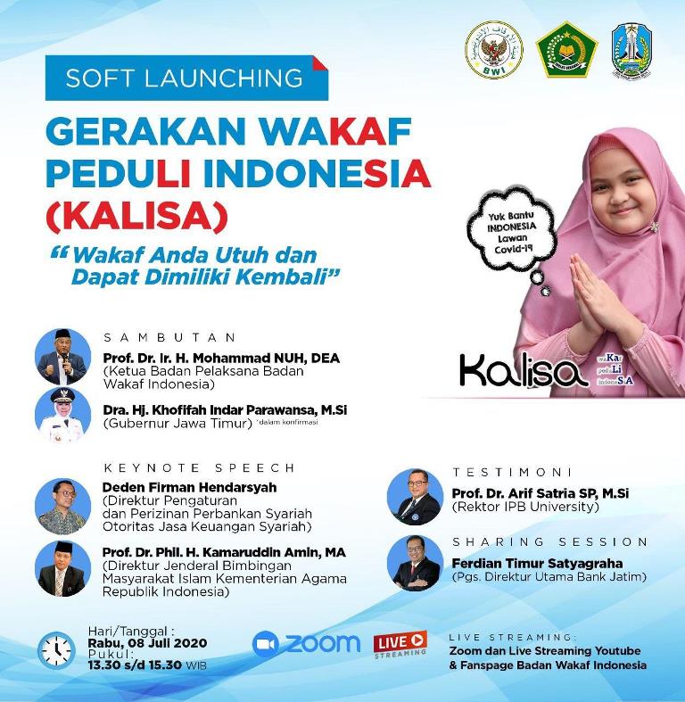 Badan Wakaf Indonesia Siap Gelar Soft Launching KALISA 2020