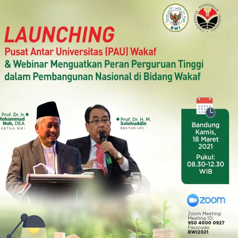 BWI Akan Luncurkan PAU (Pusat Antar Universitas) Bidang Perwakafan