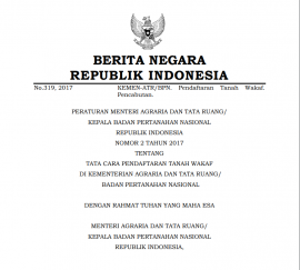 Peraturan Menteri Agraria Nomor 2 Tahun 2017 Tentang Tata Cara ...