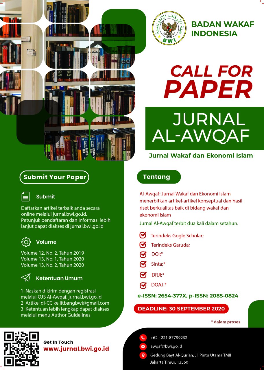 Call For Paper : Jurnal Al-Awqaf