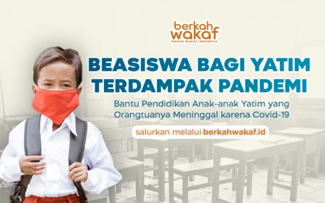 Wakaf Bantu Pendidikan Putra Rahmawan, Yatim Terdampak Covid-19 - Badan ...